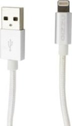 GIZZU Lightning 2M Braided Cable White