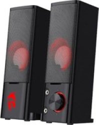Redragon 2.0 Sound Bar Orpheus 2X3W 3.5MM Red LED Gaming Speaker - Black