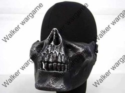 M03 Soldiers Skull Plastic Half Face Protector Mask --metal Black Colour