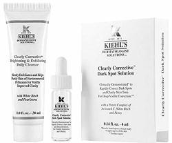 Kiehl's Biolage Clearly Corrective Dark Spot Solution & Brightening & Exfoliating Daily Cleanser Travel Size Set Of 2