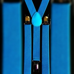 Deep Sky Blue Suspenders