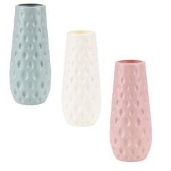 Vase Flower Plastic Ceramic Imitation Set Of 3 Spring