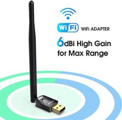 Edup USB Wifi Adapter For PC Wireless Network Adapter For Desktop- Dongle High Gain 6DBI Antenna Support Desktop Laptop Compatible With Windows 7 8 XP VISTA Mac
