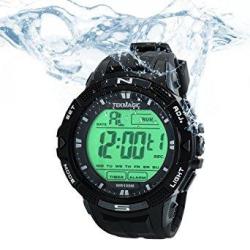 Tekmagic 10 Atm Digital Submersible Diving Watch 100M Water Resistant Swimming Sport Wristwatch Luminous Lcd Screen With Stopwatch Alarm Function