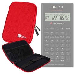 Duragadget Red Hard Eva 'shell' Case - Suitable For Texas Instruments Ba II Plus Professional