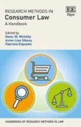 Research Methods In Consumer Law - A Handbook Hardcover
