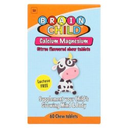 Brain Child Calcium Magnesium Chewable 60 Tablets
