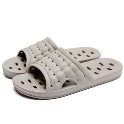 Maizun Slippers Non-slip Shower Sandals House Quick Drying Bath Slippers 9-10.5 US 10.85" Foot 43-44 Xgray