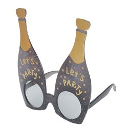 Black Champagne Shape Funny Glasses Party Party Bar To Celebrate Dress Up Props