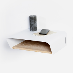 Emerging Creatives Stockholm Wall Mounted Bedside Table - White