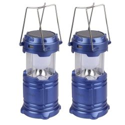 LED Compact Solar usb Powered Lantern torch Pack Of 2