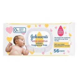 Johnsons Johnson's Baby Extra Sensitive Wet Wipes - 56 Wipes X 12
