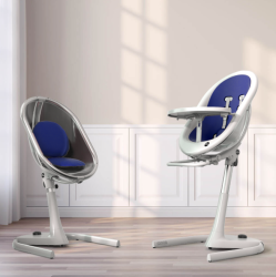Mima Moon High Chair White - White Royal Blue