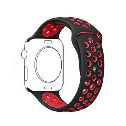 38MM Hole Band For Apple Watch - Black & Red Size: S m