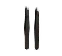 Precision Eyebrow Tweezer Duo Set - Black