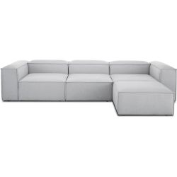 Teddy-george - Nina Couch sofa With Ottoman Grey Linen