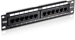 Trendnet 12-PORT CAT5 5E Unshielded Wallmount Or Rackmount Patch Panel 10 Inch Wide 12 X Gigabit RJ-45 Ethernet Ports TC-P12C5E