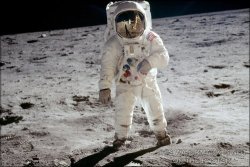Man On The Moon Buzz Aldrin Apollo 11 - 24"X36" Poster