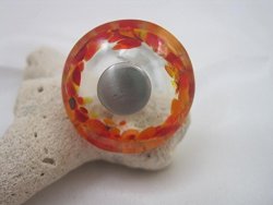 Fire Storm" Flamework Glass Knob For Cabinets And Drawers