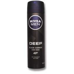 Nivea Men Deep Fragrance Deodorant Spray 150ML - Black Carbon Dark Wood
