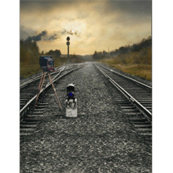 Train Road Railway Track Camera Theme Photography Background Cloth Backdrop