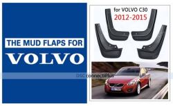 High Quality Mudguard mud Flaps Set For Volvo C30 2012-2015 Black 4 Pcs ..