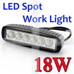 6 Inch 18W Waterproof LED Work Light Bar 6X3W Bridgelux Bulbs For Tractor Truck Offroad Suv Utv Atv