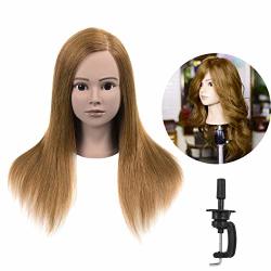 Hairingrid Mannequin Head 20″-22″ 100% Human Hair Hairdresser Cosmetology