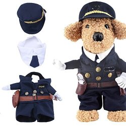 Yarssir Pet Policeman Costumes Cop Clothes Cosplay Dog And Cat Halloween Suits Police-s