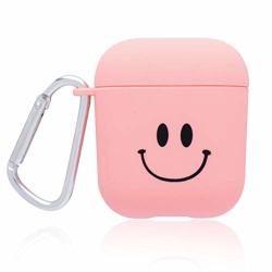 Morenitor For Airpods Case Keychain Cute Expression Pattern Frosted PC Hard Shell Protective Cover And Skin With Metal Keychain For Apple Airpods 1ST 2ND Charging