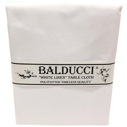 Balducci 6-Seater White Round Basic Tablecloth