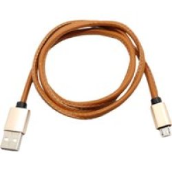 Larry& 39 S Micro-usb Leather Cable Brown