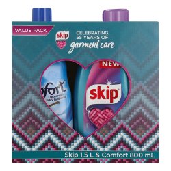 Skip Auto Washing Liquid 1.5L & Comfort 800ML Banded Pack