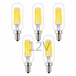 Opalray T8 T25 Low Voltage 12V Input LED Small Tube Bulb 12V Ac Or 12V Dc 6W 600LM Dimmable For Dc Dimmer E12 Base 4000K