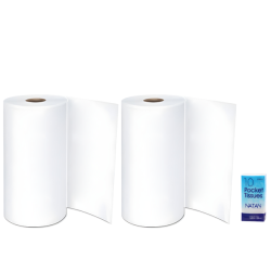 2PLY Kitchen Roller Paper Towels Pack + Natan Tissues