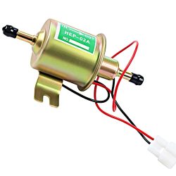 12V Universal Electric Fuel Pump Low Pressure Inline Transfer Fuel Pump for  Lawn Mower Carburetor Gas Diesel Engine HEP-02A
