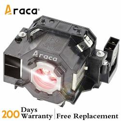 ELPLP41 V13H010L41 Projector Lamp With Housing For Epson H283A H284A EMP-S5 EX70 EMP-X5 EX30 EX21 Powerlite S5 S6 77C Replacement Lamp By Araca