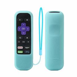 ROKU Express Remote Case Sikai Shockproof Protective Cover For Express Premiere RC68 RC69 RC108 RC112 Standard Ir Remote Skin-friendly Anti-lost With Loop Glow In Dark Blue
