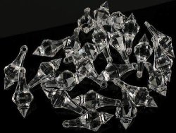 Clear Acrylic Chandelier Drops - Pkg Of 112