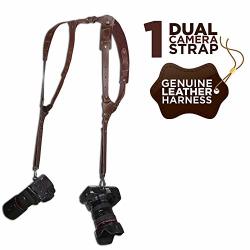 OOKU Pro Dual Camera Strap Hand-crafted Genuine Leather Camera Strap Dual Shoulder Harness For Slr dslr Camera Sling & Camera Holster Accessories |