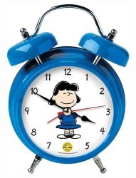 Peanuts Lucy Musical Alarm Clock Song Classic Shape Blue