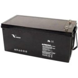 12V 200AH Deep Cycle Battery Black - Agm Technology