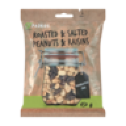Roasted & Salted Peanuts & Raisins Bag 450G