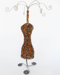 Jewellery Stand - Woman - African Beaded Wire