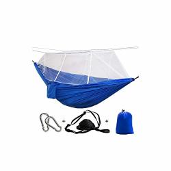 Hammock Chair 1-2 Person Outdoor Mosquito Net Parachute Hammock Camping Hanging Sleeping Bed Swing Portable Double Chair Army Green Blue White Net