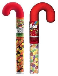 Holiday Filled Candy Canes Bundle Reese's Pieces & Skittles 2 Pack