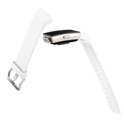 Fitbit Charge 2 Silicon Band - Adjustable Replacement Strap - White Large