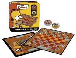 Simpsons Checkers Tic Tac Toe