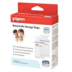 New Pigeon Breastmilk Storage Bags Bpa Free 25 Bags 180 ML 6OZ -pack 2