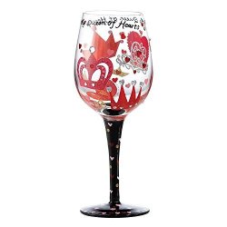 Enesco Wine Glass Queen Of Hearts Lolita Valentine 2012 My Holiday Vino